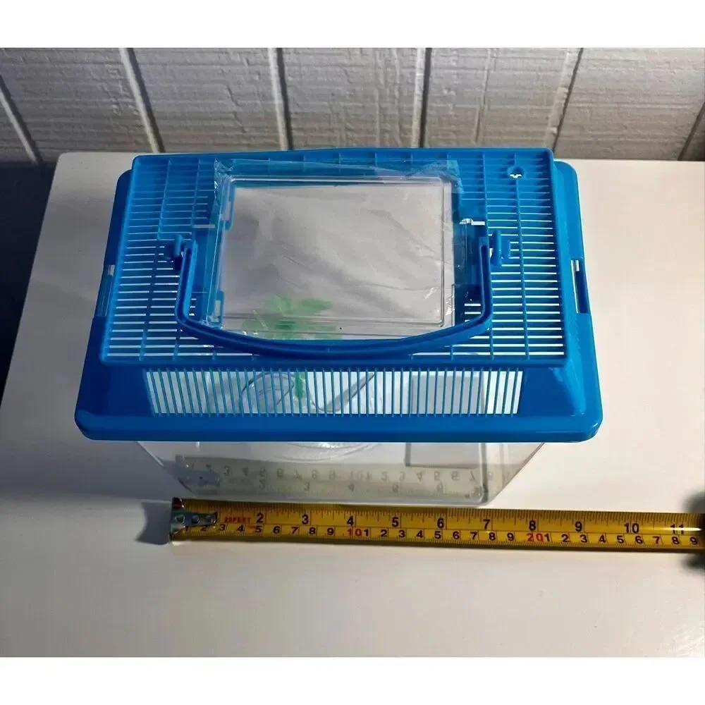 Portable Aquatic/Terrarium Tank, Plastic Carrier Cage with Lid and Handle NWT
